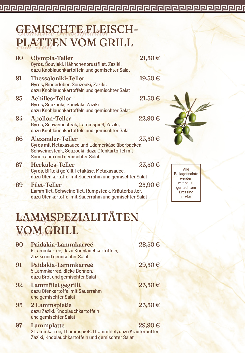 Restaurant Meteora Berlin - Pankow Speisekarte 6