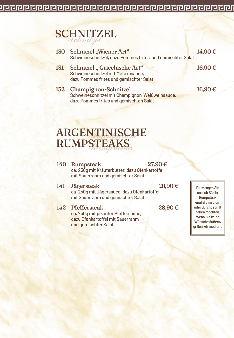 Restaurant Meteora Berlin - Pankow Speisekarte 9
